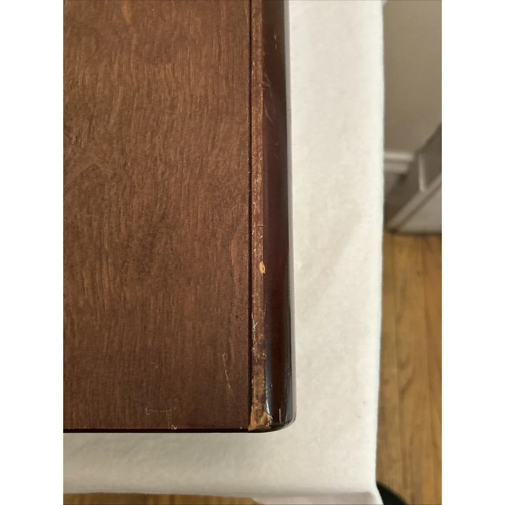 VTG 1991 The Bombay Company Book Box Mahogany Wood Hinged Large 14x11.5x3.5